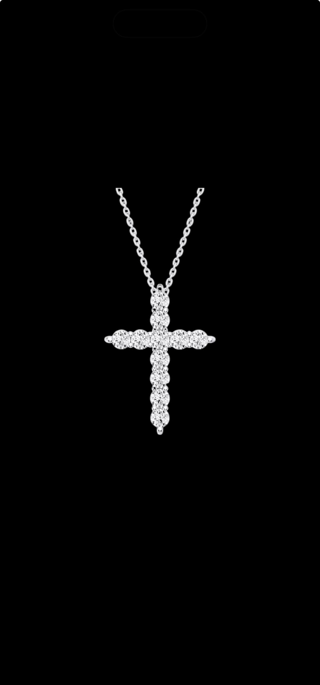 1ct Natural Diamond Cross Pendant 14k Gold