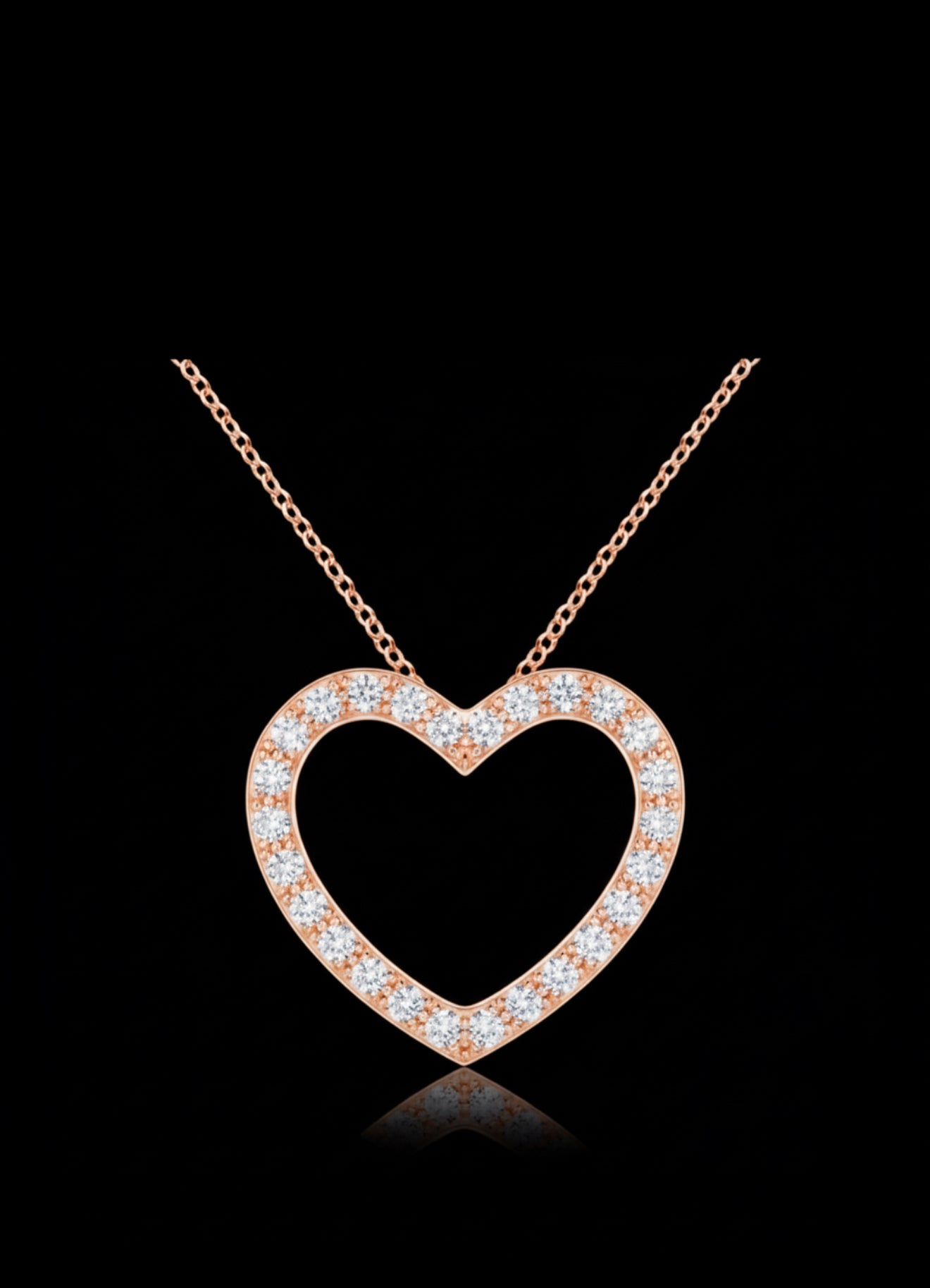 Diamond Heart Pendant Necklace