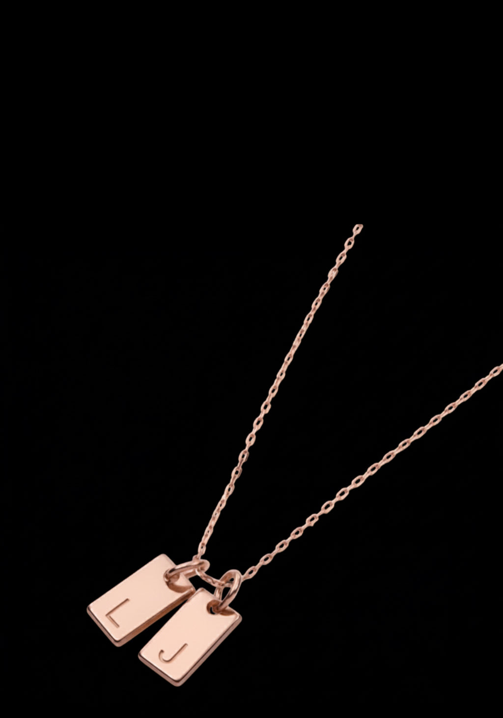 Letter Tag Pendant Necklace