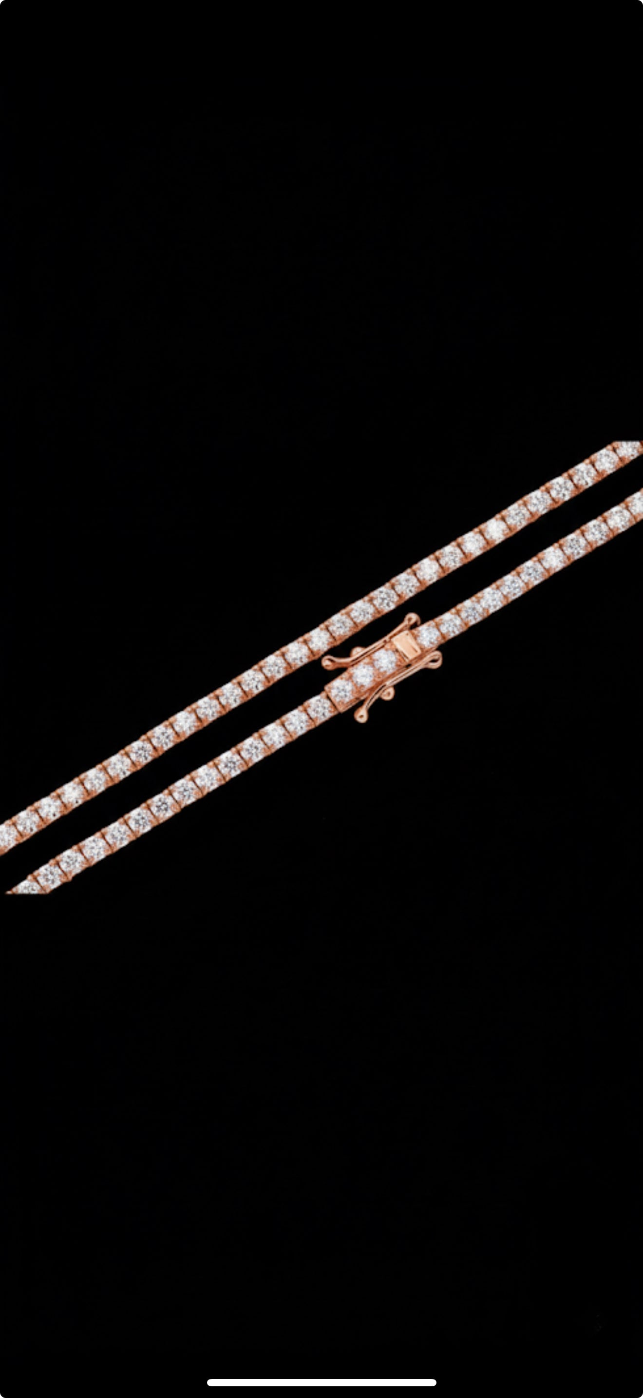 Men's Natrual Diamond Tennis Chain