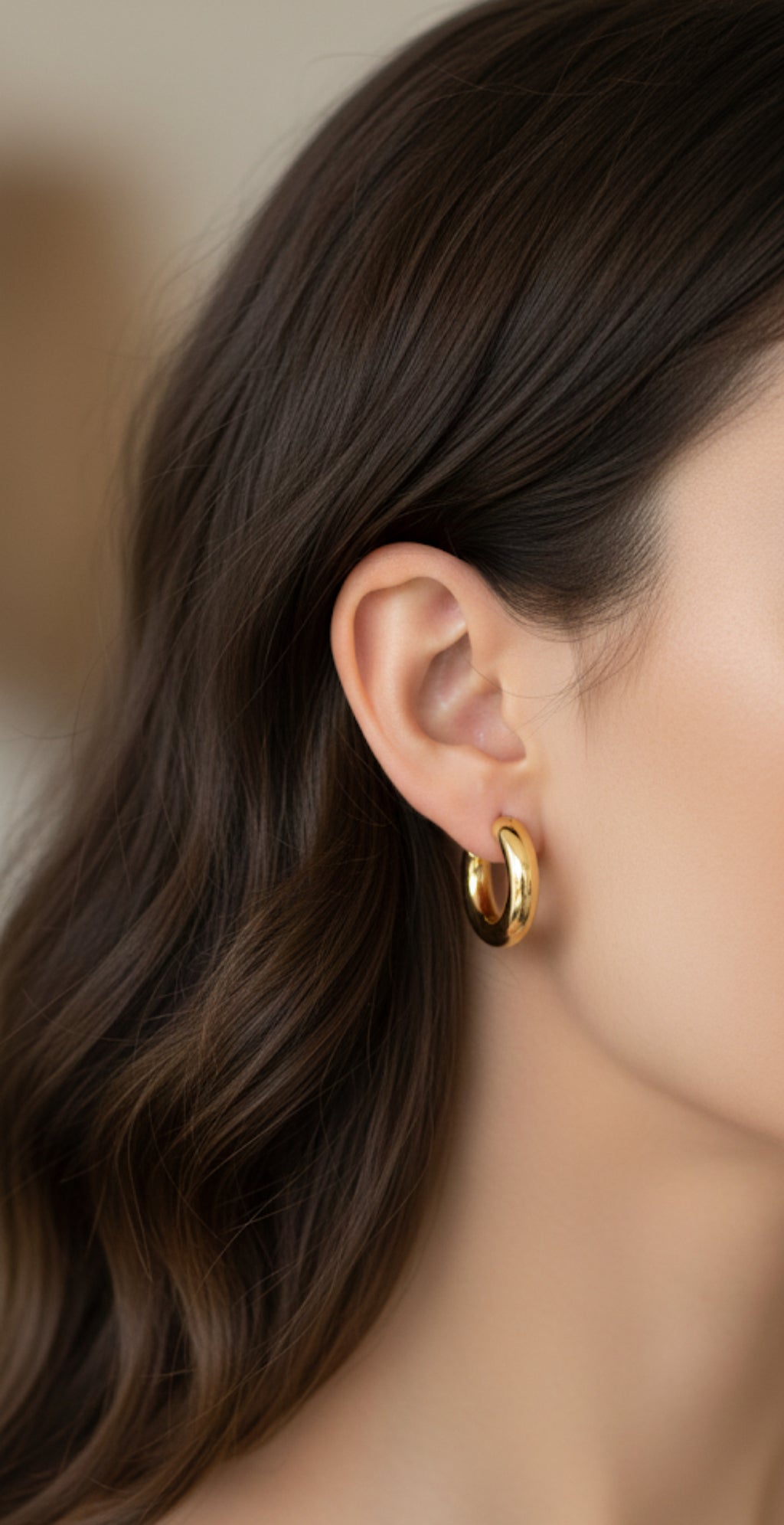 Classic Gold Woman's Hoop Earrings