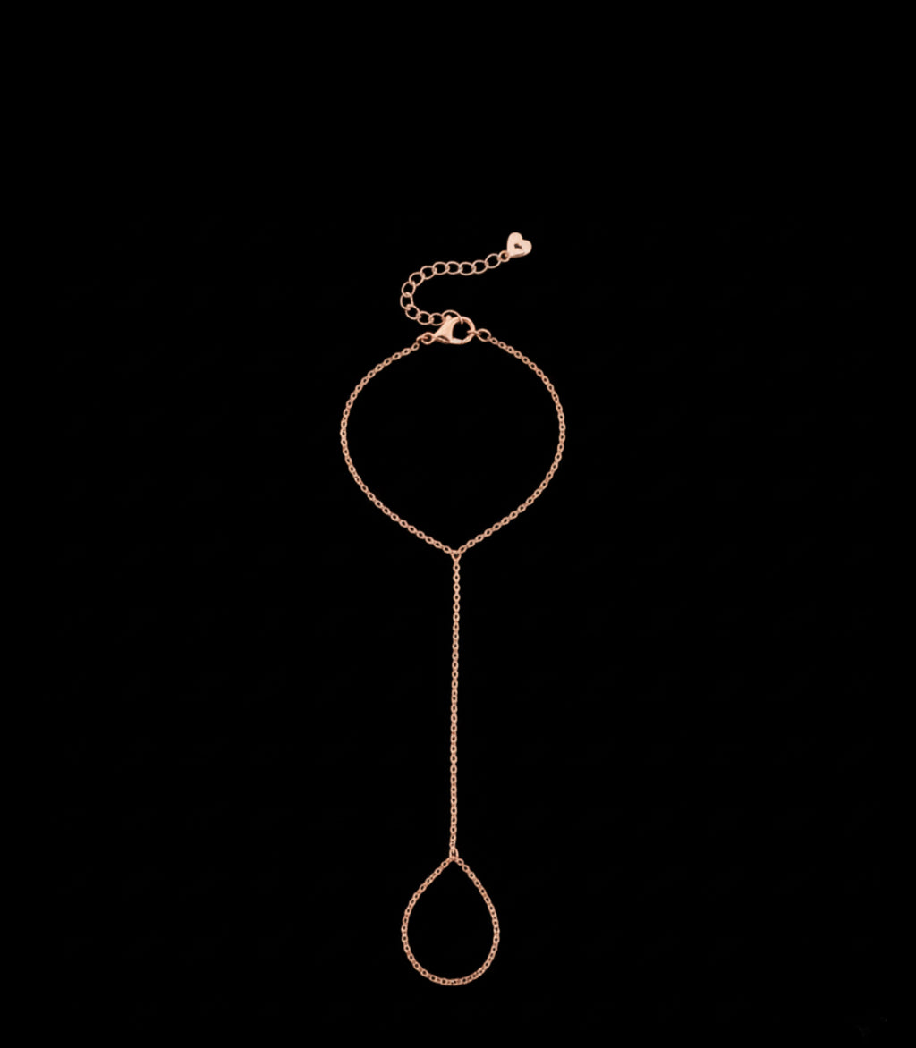 Dainty Hand Chain Bracelet 18k Gold