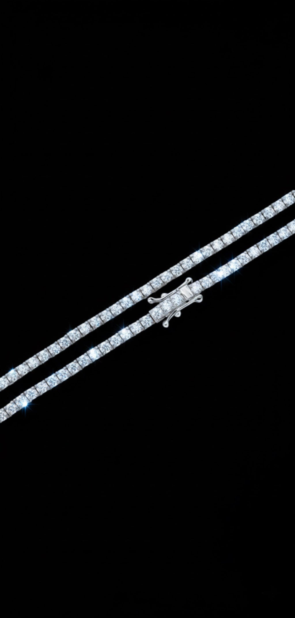 Men's Natrual Diamond Tennis Chain