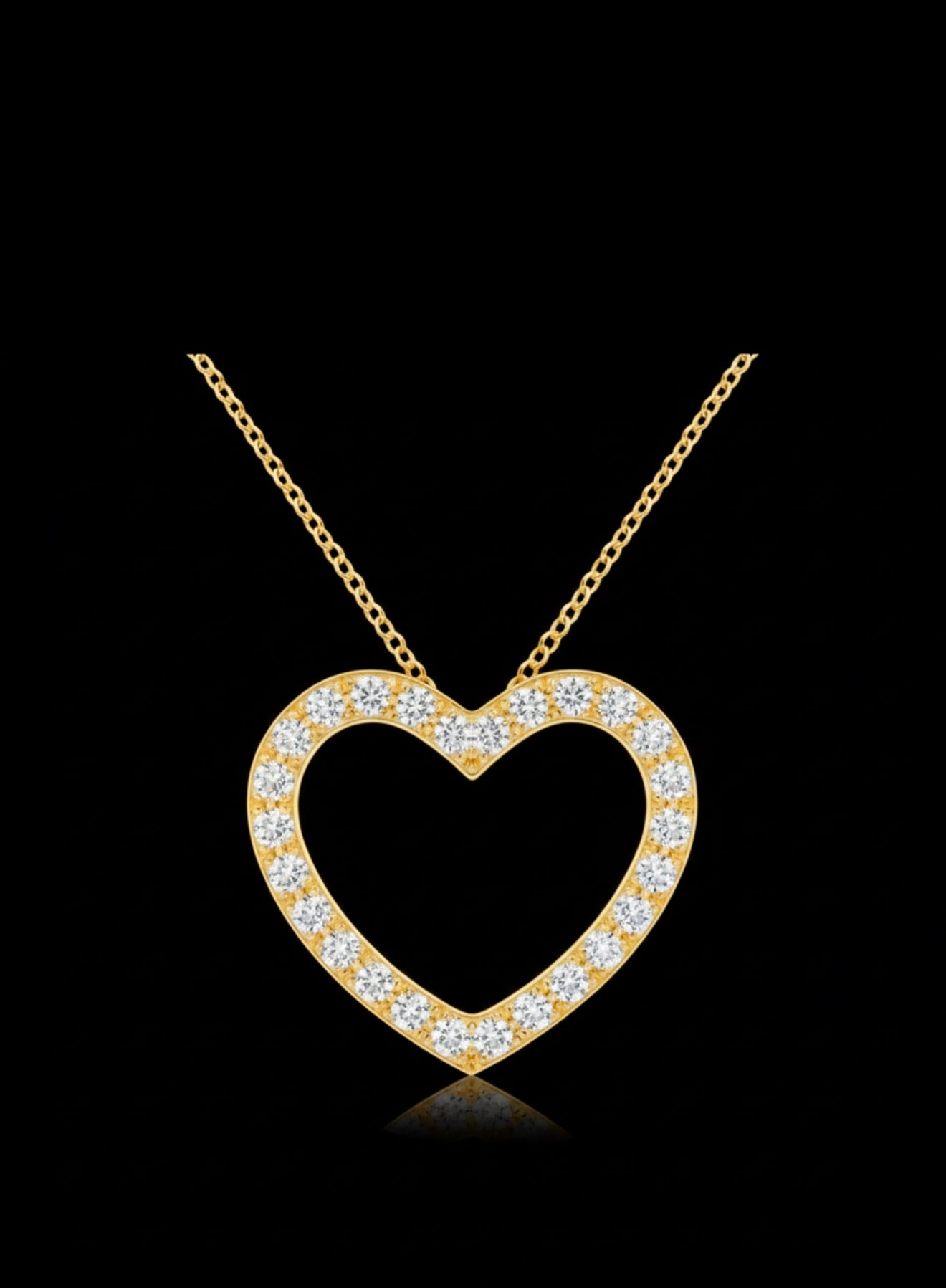 Diamond Heart Pendant Necklace