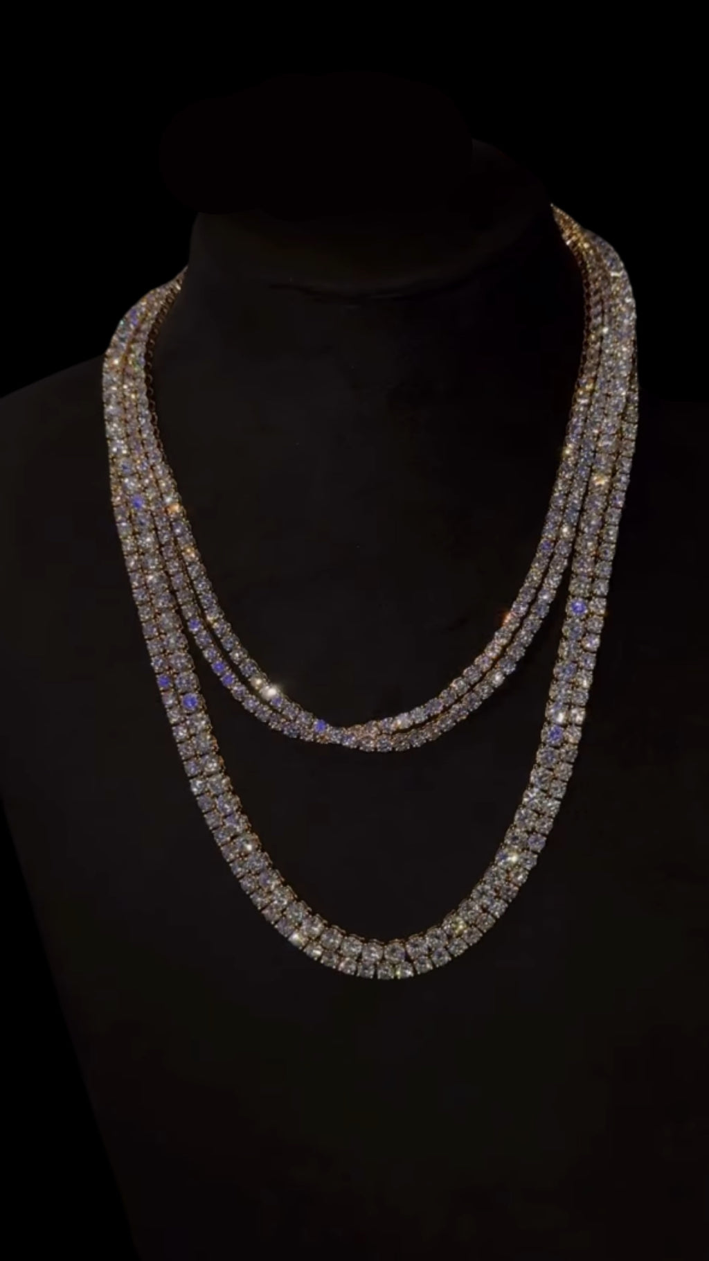 Men's Natrual Diamond Tennis Chain