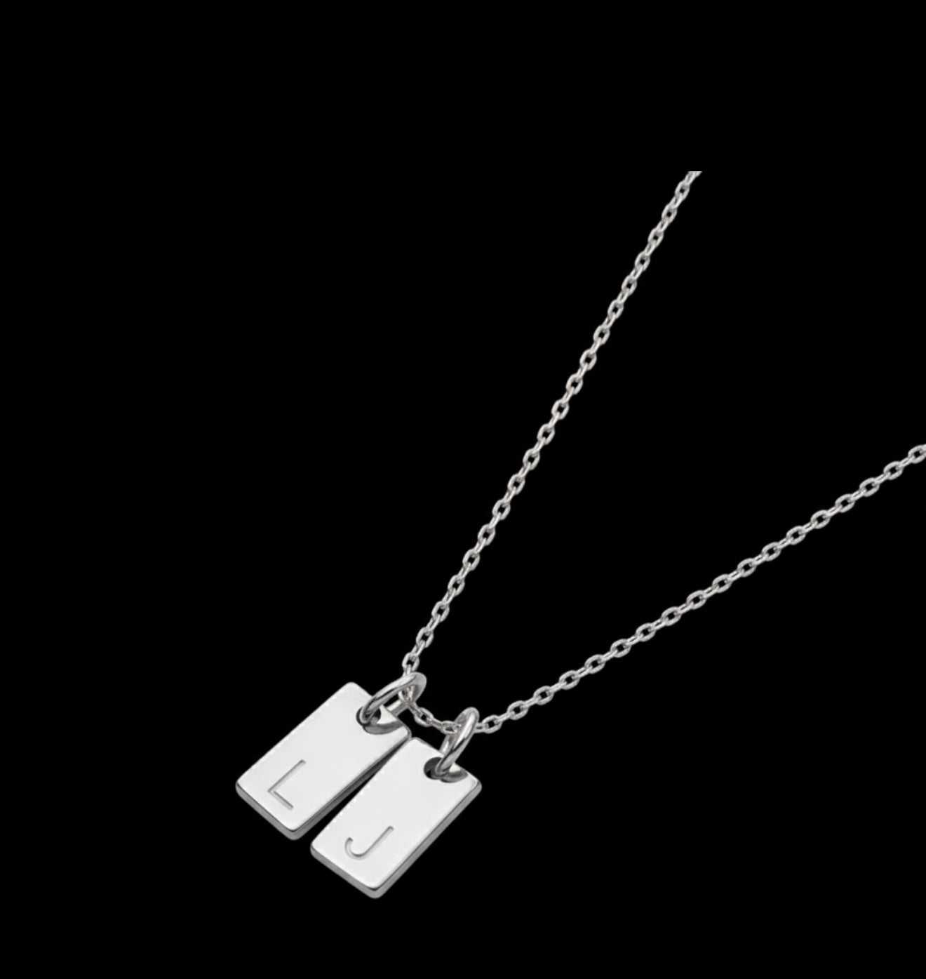 Letter Tag Pendant Necklace