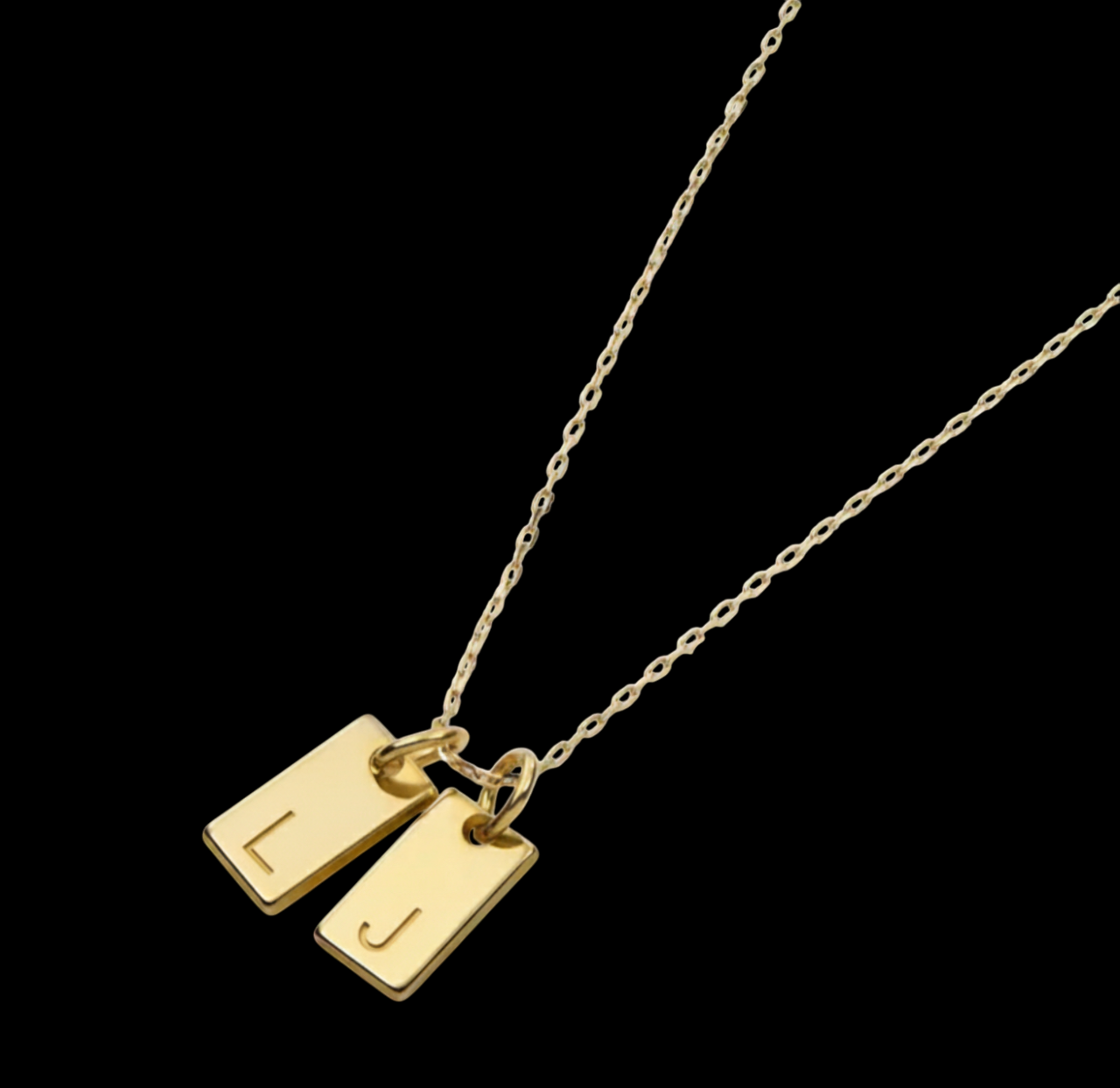 Letter Tag Pendant Necklace