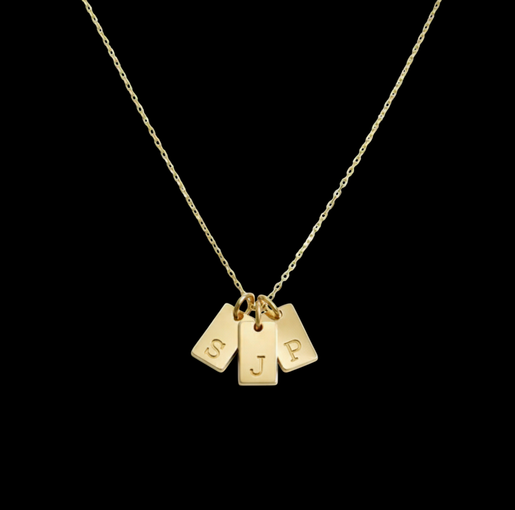 Letter Tag Pendant Necklace