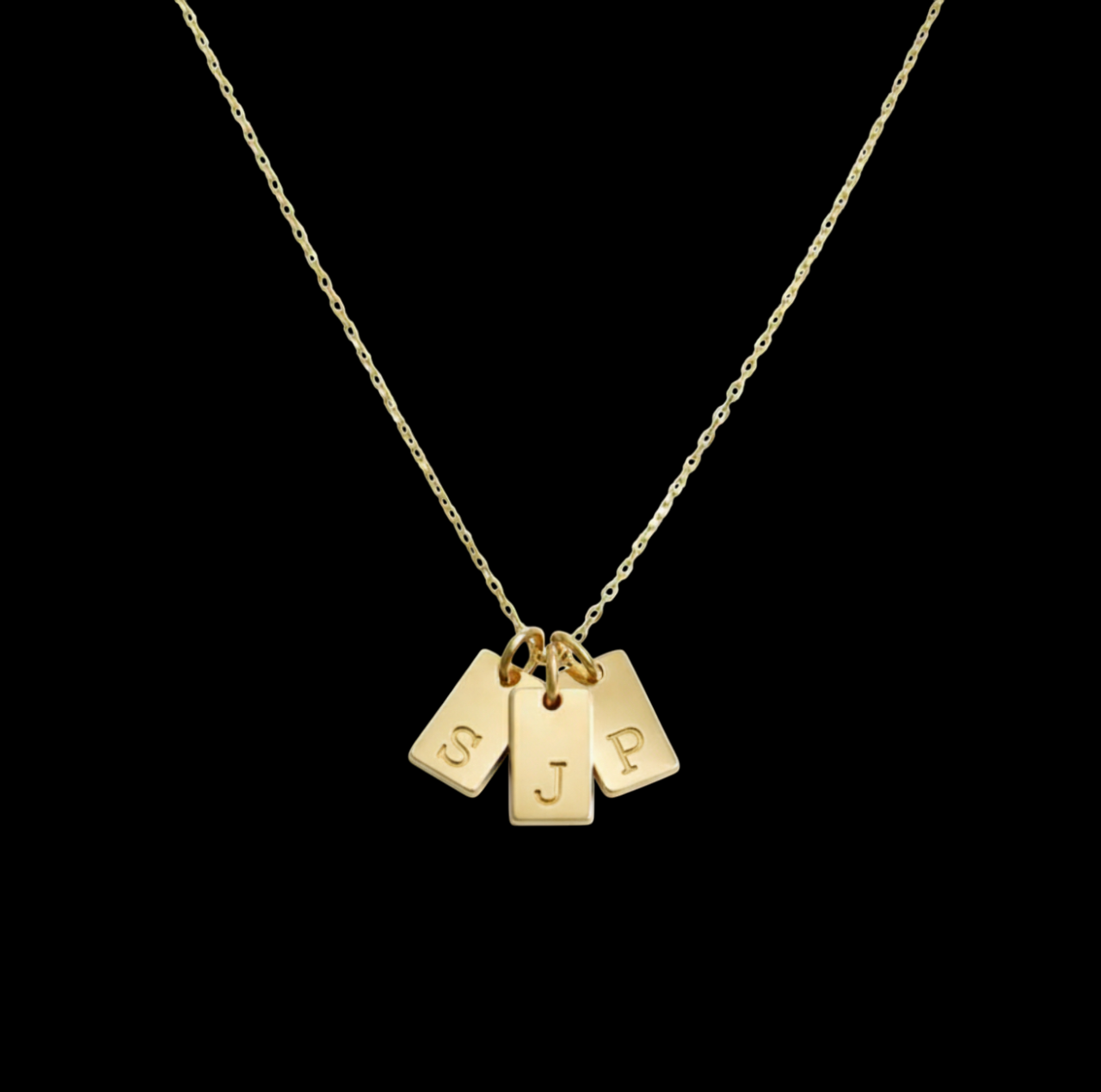 Letter Tag Pendant Necklace