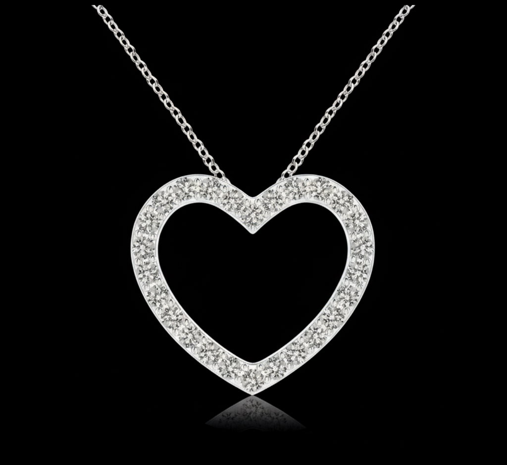 Diamond Heart Pendant Necklace