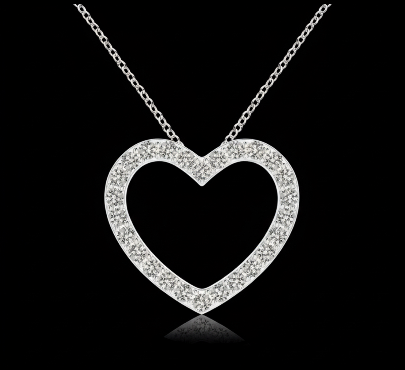 Diamond Heart Pendant Necklace