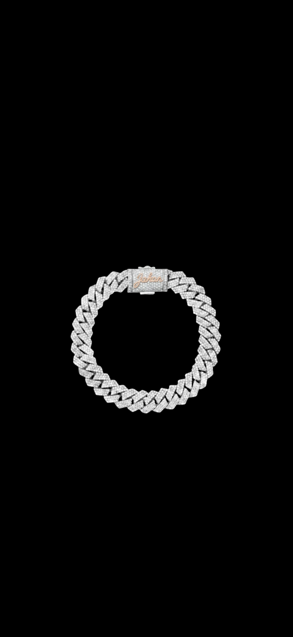 Iced Out Diamond Prong Cuban Link Rose Gold Bracelet