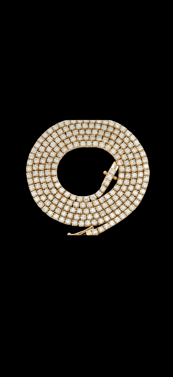 Men's Natrual Diamond Tennis Chain