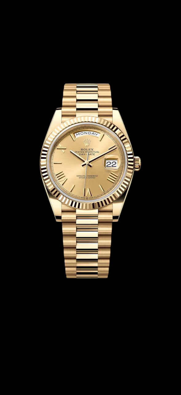Rolex Day-Date 40 Champagne Dial - 18K Yellow Gold with Roman Numerals