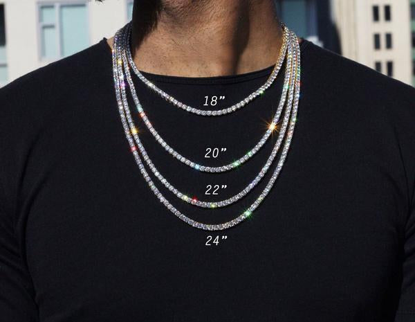 Men's Natrual Diamond Tennis Chain