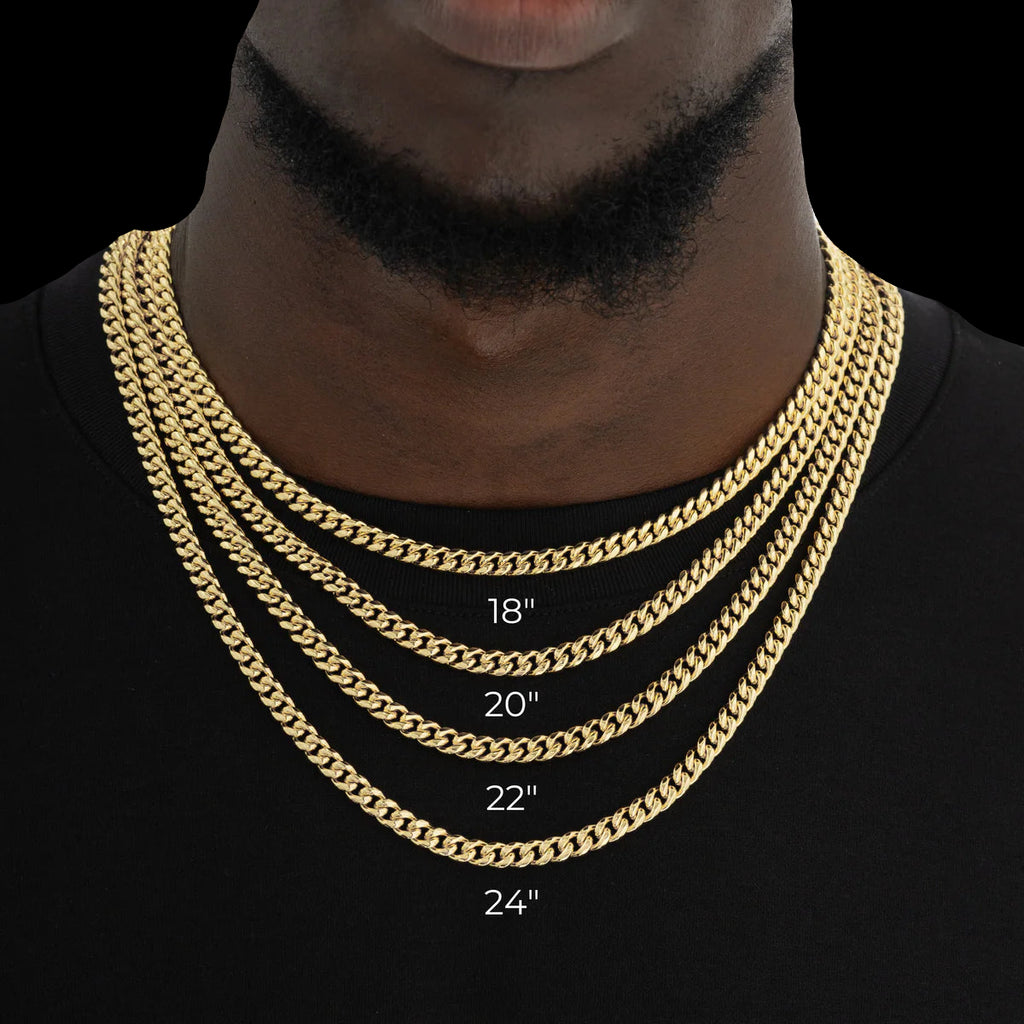 Solid 14K Gold 6mm Miami Cuban Chain 24"