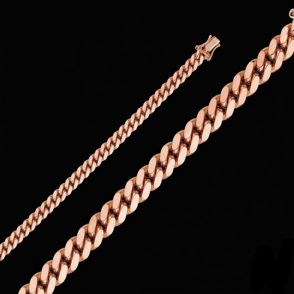 Solid 14K Gold 6mm Miami Cuban Chain 24"