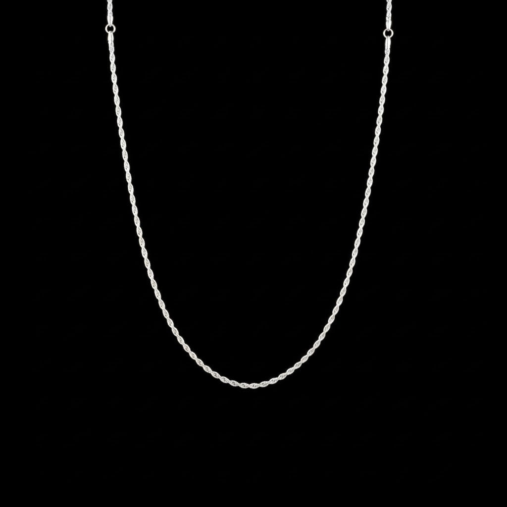 Solid 14K Yellow Gold 1mm 18" Rope Chain
